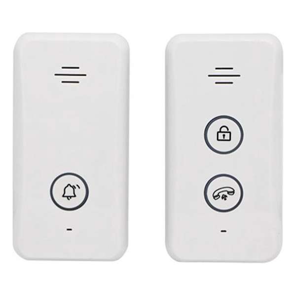 Draadloze deurbel intercom / parlofoon, makkelijke installatie, wit - Doorsafe 1850