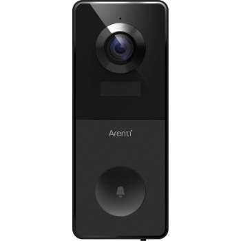 Arenti VBELL1 - Deurbel - 2K Ultra HD - 145° kijkhoek - Nachtvisie - Met 32 GB SD-kaart - Zwart