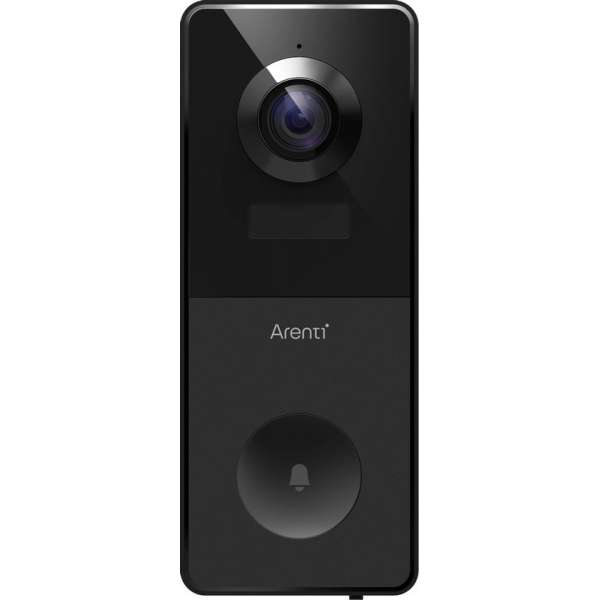 Arenti VBELL1 - Deurbel - 2K Ultra HD - 145° kijkhoek - Nachtvisie - Met 32 GB SD-kaart - Zwart