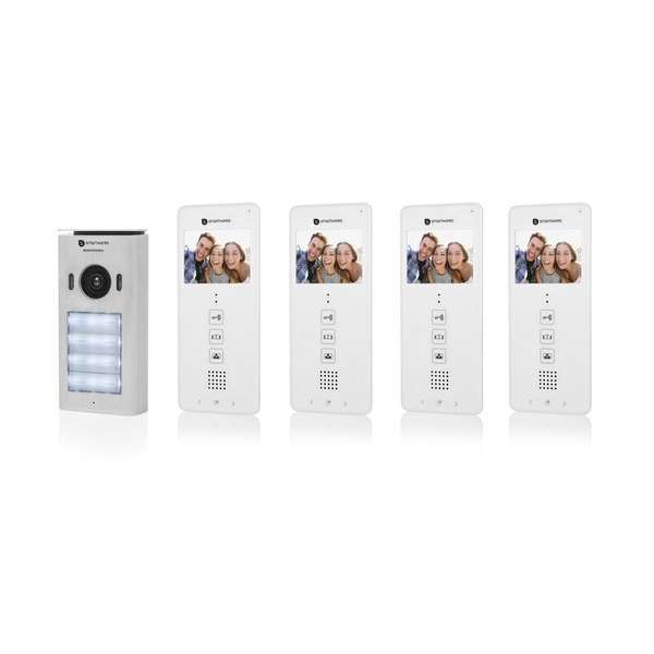 Smartwares Video intercom system for 4 apartments DIC-22142