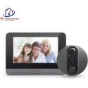 Draadloos WIFI Home-Locking buiten videofoon met binnen scherm voor deur  App Tuya T-2100.