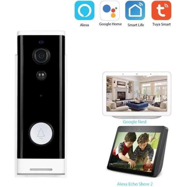 DrPhone DBW-X – Video Deurbel Camera – WiFi / 4G Smartphone - Audio - Full HD – Alexa Show / Google Assistent Nest Compatibel