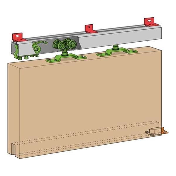 Henderson schuifdeurgarnituur - Husky 100 - aluminium rail 3000mm - H100E/30AN - B10.04850