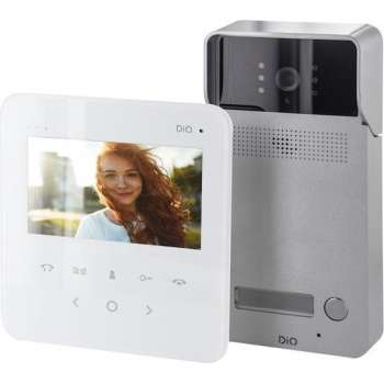 DiO bedrade videofoon intercom voor meerdere appartementen – 4,3'' scherm - 2 draads