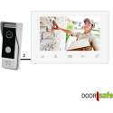 Bedrade deurbel met camera, wit, 2 draads, gratis opslag beelden op SD-kaart, 7 inch scherm - Doorsafe 7210