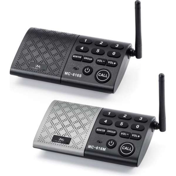 MC-616 DRAADLOZE INTERCOM-SET - intercoms