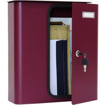 Rottner Brievenbus Splashy Bordeaux Rood|35,7x29,5x10cm