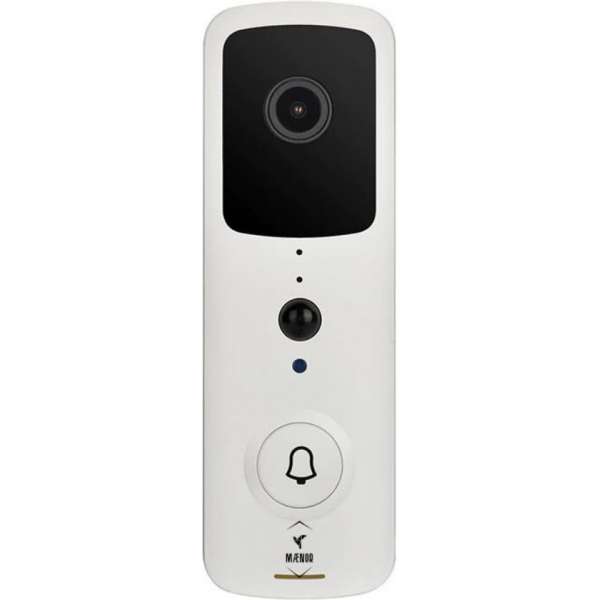 Maenor® Smart Video Deurbel - HD - WIFI - Draadloos - Infrarood Camera - Cloud opslag - Nachtvisie -  Wit