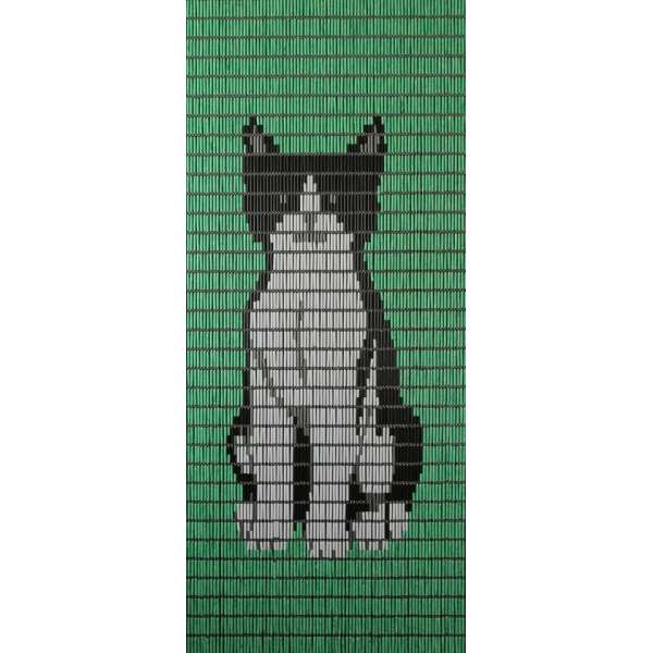 Sun-arts Vliegengordijn Kat Hulzen 210 X 90 Cm Pvc Groen