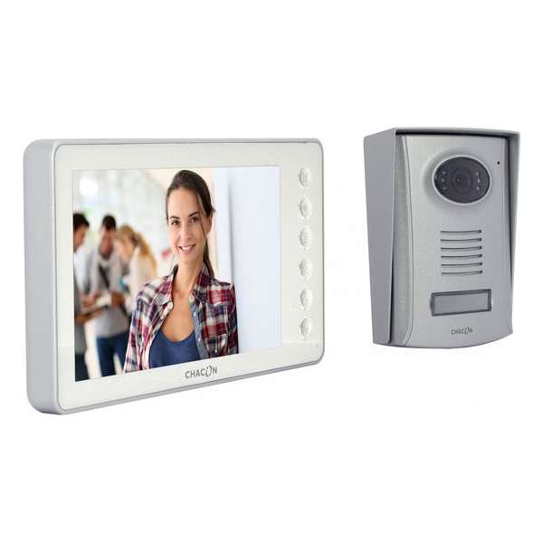 Chacon bedrade videofoon intercom - 7'' scherm - 2 draads - Wit