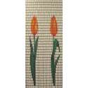 Sun-arts Vliegengordijn Tulp Hulzen 210 X 90 Cm Pvc Crème/oranje