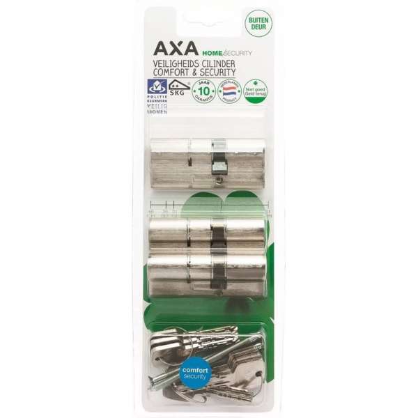 AXA Dubbele veiligheidscilinder (3x) Comfort Security verlengd 30-45 - 3 stuks