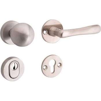 ODB SKG3 knop/kruk op rozet rechts Linea/Elegant m/ KTB mat nikkel / mat nikkel PVD