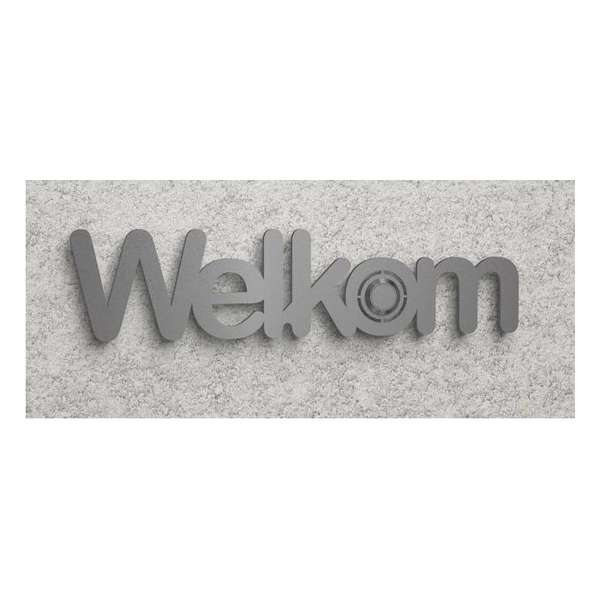 RVS deurbel " Welkom'