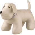 J-Line Deurstop Hond Imitatie Leder Beige/Grijs