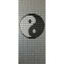 Sun-arts Vliegengordijn Yinyang Hulzen 210 X 90 Cm Pvc Zwart/wit