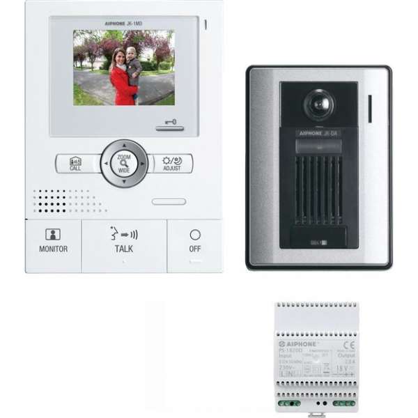 AIPHONE VIDEO KIT VIZOCAM 170° MET ABS DEURPOST