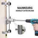 Dakta® Deurslot Gat Opener | Gegoten Aluminium | Sloten Snijder | Zilver | Complete Kit