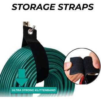 24ME® 4x Heavy Duty Storage - S - Kabelbinders met Ring - Sterk Klittenband - Organizers - Slijtvast