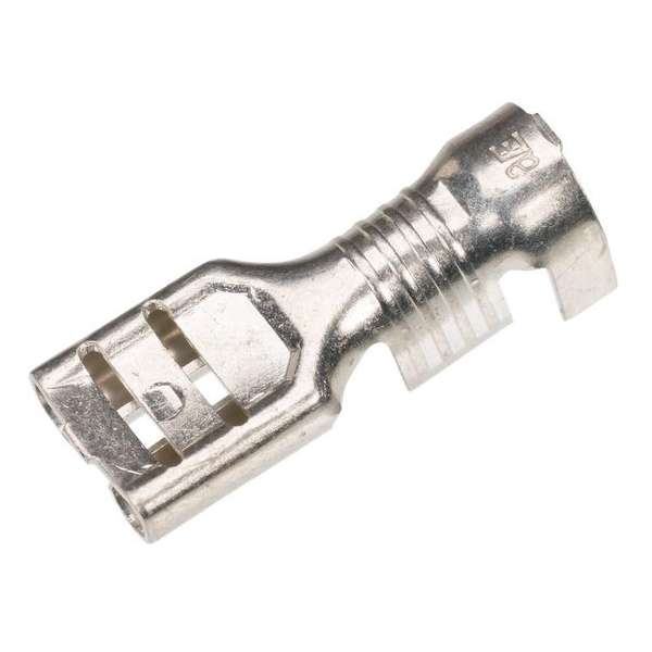 Ongeïsoleerde vlakstekerhuls 6,3x0,8mm - 1,0-2,5mm² - 5st - Kabelschoen - AMP connector