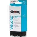 VELCRO® VEL-EC60466 Klittenband kabelbinder Om te bundelen Haak- en lusdeel (l x b) 200 mm x 12 mm Zwart 15 stuk(s)