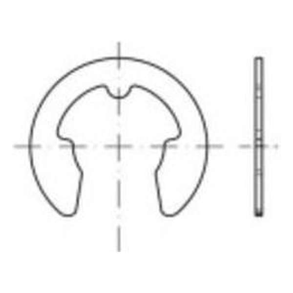 TOOLCRAFT 138512 Borgringen Binnendiameter: 1.9 mm DIN 6799 Verenstaal 500 stuk(s)