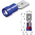 PVC vlaksteker 2,8x0,8 mm Blauw - 1,5 ~ 2,5 mm² - Kabelschoen - AMP connector