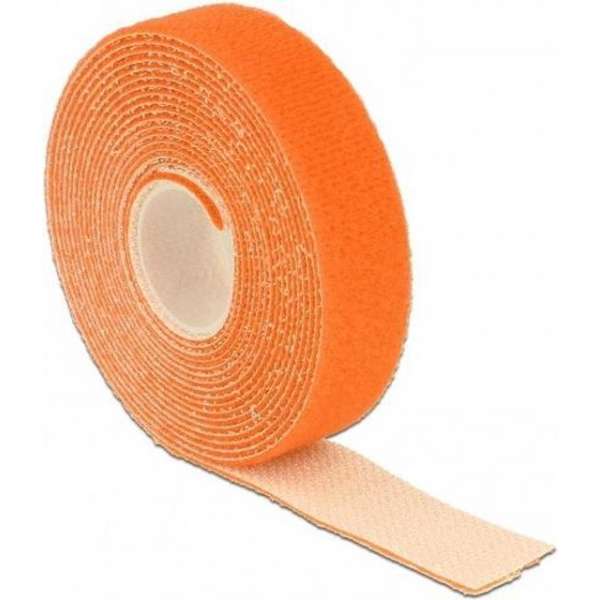 Kabelbinder Delock klittenband 3000x20mm 1x Rol oranje