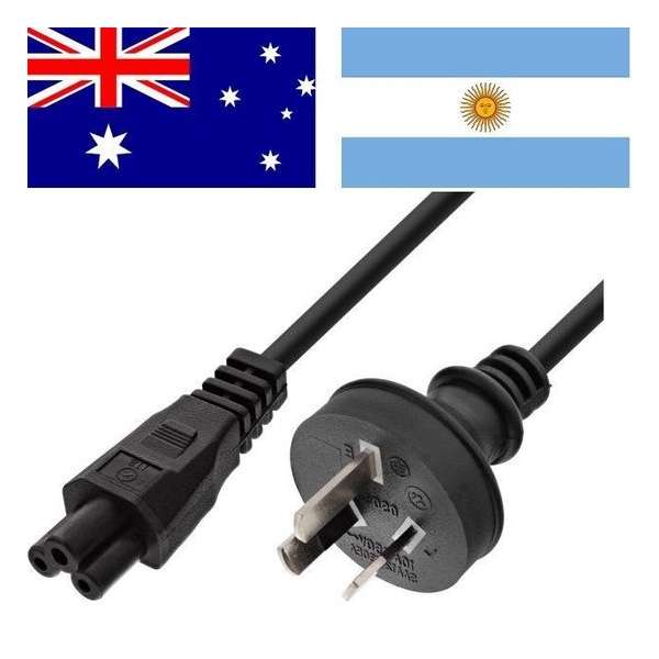 InLine Australië stroomkabel met C5 plug - zwart - 1,8 meter