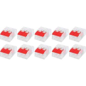 Lasklem Slim Set 10 Stuks - 2 Polig met Klemmetjes - Rood