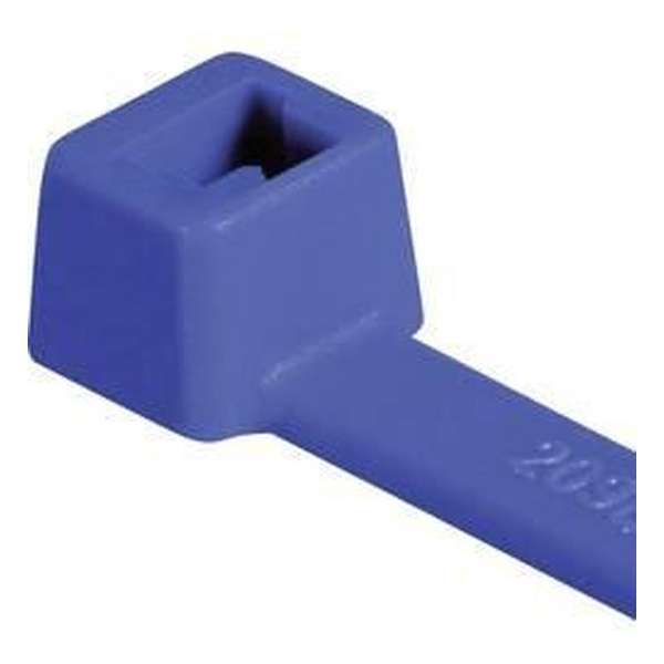 HellermannTyton 116-01816 T18R-PA66-BU-C1 Kabelbinder 100 mm 2.50 mm Blauw 100 stuk(s)