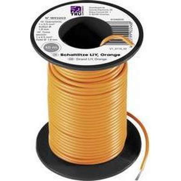 TRU COMPONENTS 1564479 Draad LiY 1 x 0.50 mm² Geel 10 m