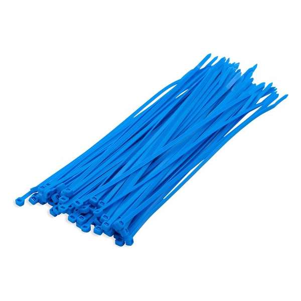 200x stuks kabelbinder / tie rips nylon blauw 20 x 0,36 cm - bundelbanden - tiewraps / tie ribs / kabelbinders