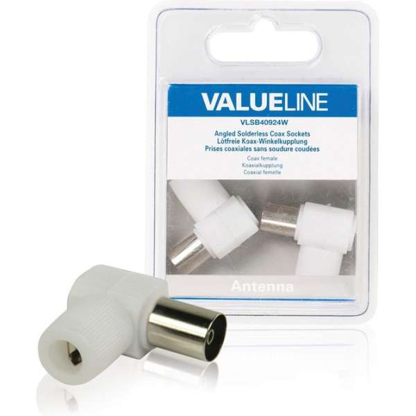 Valueline VLSB40924W 2stuk(s) coaxconnector