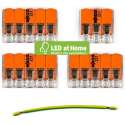 LEDatHOME - WAGO connector kit compatibel met 3x kabel voor 4 gats plafondkap