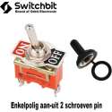 SwitchBit - Tuimelswitch enkelpolig aan-uit + afdekkapje - 15A/250V