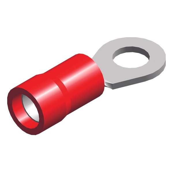 Quparts Ringkabelschoen EZ-entry - PVC geïsoleerd (Rood) - Draaddikte 0.5-1.5 mm² - ringdiameter 6.4 mm - 100 st.