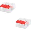 Lasklem Slim Set 2 Stuks - 3 Polig met Klemmetjes - Rood - BES LED