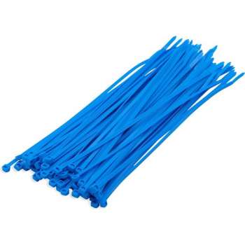 200x stuks kabelbinder / kabelbinders nylon blauw 10 x 0,25 cm - bundelbanden - tiewraps / tie ribs / tie rips