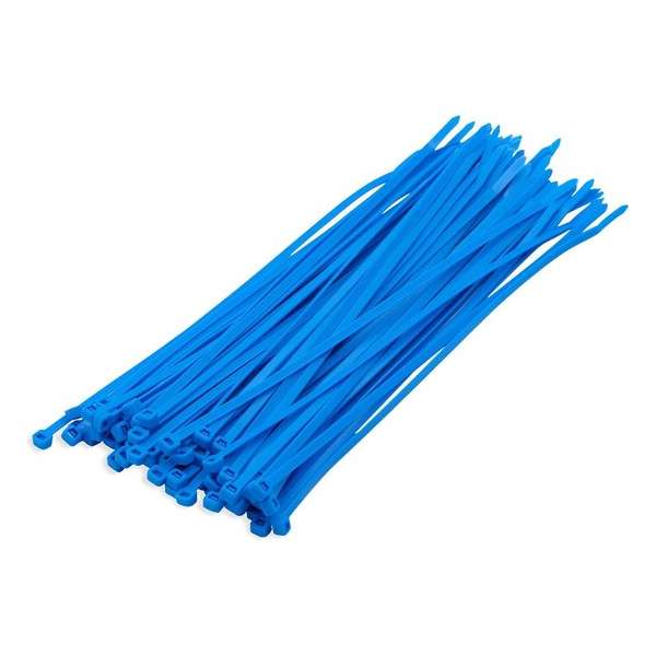 200x stuks kabelbinder / kabelbinders nylon blauw 10 x 0,25 cm - bundelbanden - tiewraps / tie ribs / tie rips