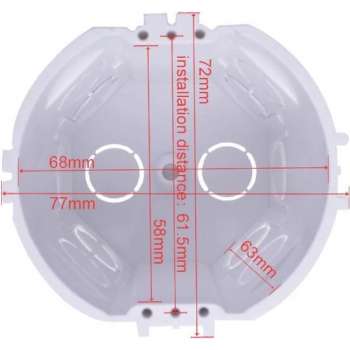 Improducts® inbouw doos rond voor enkel stopcontact of touch lichtschakelaar