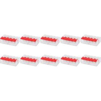 Lasklem Slim Set 10 Stuks - 5 Polig met Klemmetjes - Rood - BSE