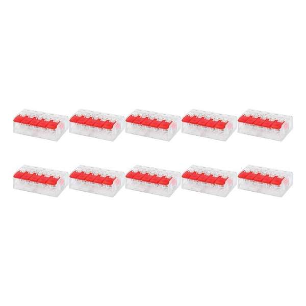 Lasklem Slim Set 10 Stuks - 5 Polig met Klemmetjes - Rood - BSE