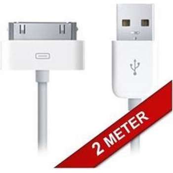 iPhone 4 4s USB Oplaadkabel Datakabel 2 Meter!