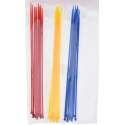 50x stuks kabelbinders / bundelbanden / tiewraps - 25 cm - rood/geel/blauw - bundelbanden - tiewraps / tie ribs / kabelbinders