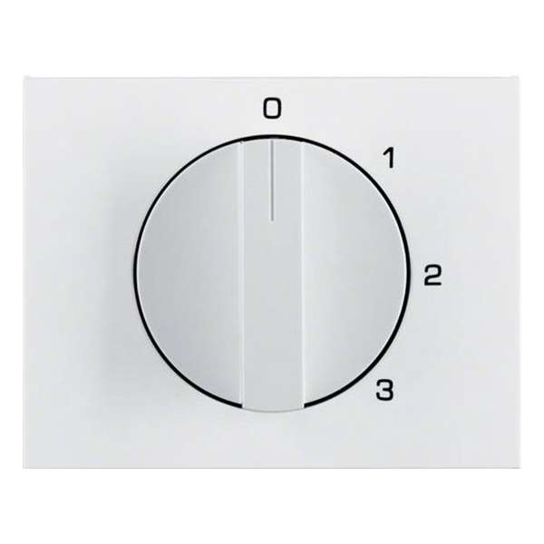 Hager Berker K1 afdek en draaiknop standenschakelaar 0 1 2 3 polarwit 10877109