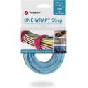 Velcro One-Wrap klittenband kabelbinders 200 x 12mm / lichtblauw (25 stuks)