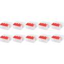 Lasklem Slim Set 10 Stuks - 3 Polig met Klemmetjes - Rood - BES LED