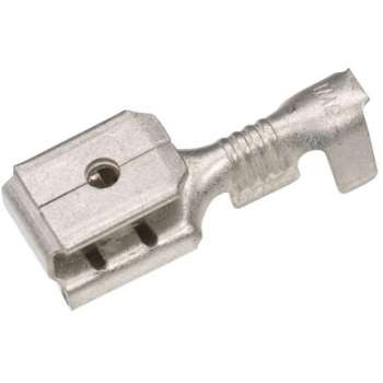 Ongeïsoleerde piggyback vlakstekerhuls 6,3x0,8mm - 0,8-1,5mm² - 5st - Kabelschoen - AMP connector