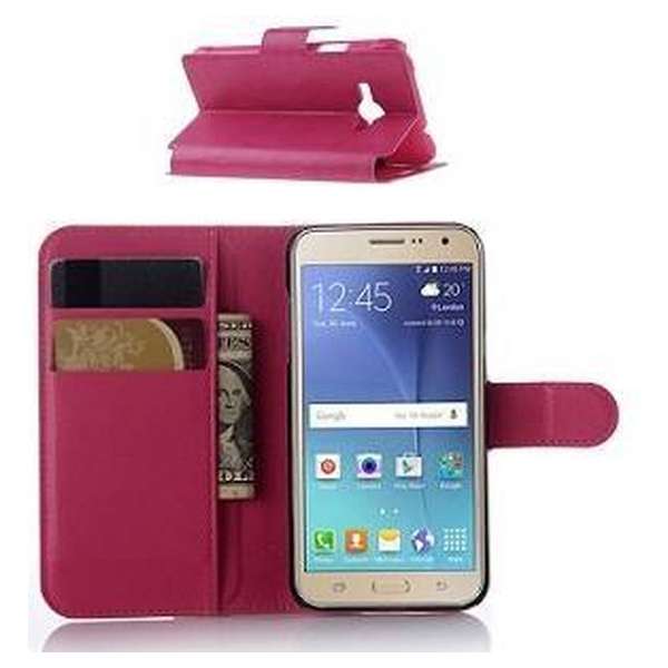 Samsung J2 2016 Hoesje Wallet Case Roze